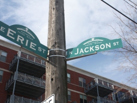 Jackson Street ends at Erie Street