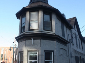This building at 266 E. Erie Street survived the Third Ward fire