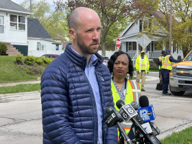 City Engineer Kevin Muhs at 2026 Pothole Press Conference