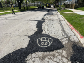 Milwaukee Brewers Pothole Stencil