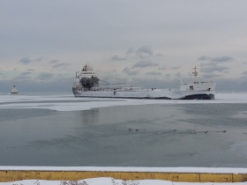 Peter R. Cresswell 1/5/15  first ship into Port in 2015  with salt.