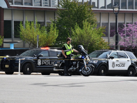 Large police presence outside the Milwaukee City Hall complex after reports of shots fired.