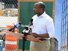 Cavalier Johnson at Neutral Edison Groundbreaking