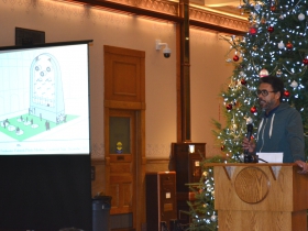 Milwaukee artist Reginald Baylor proposes building an oversize plinko-esque arcade game along the Avenue. The artist explained that he enjoys making references to childhood.