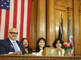 Council President José G. Pérez and Family at Charter Meeting