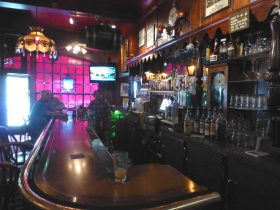 The bar at the Swingin’ Door Exchange.
