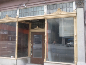 The copper-mullioned storefront is an excellent example of historic detail at the new Amilinda location on E. Wisconsin Ave.