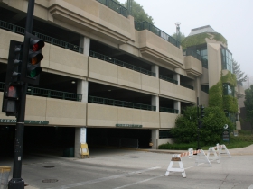 O'Donnell Park Structure shortly before the 2010 accident. Photo by Jeramey Jannene.