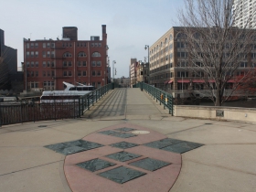 Highland Avenue pedestrian bridge over the Milwaukee River
