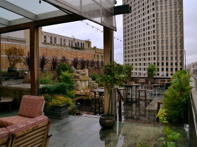 Hotel Metro's rooftop patio.
