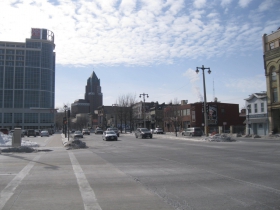 Intersection of N. Water and E. Knapp streets - looking south.