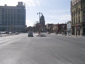 Intersection of N. Water and E. Knapp streets - looking south.