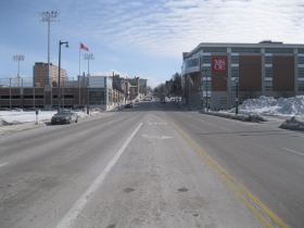 Intersection of N. Water and E. Knapp streets - looking east.