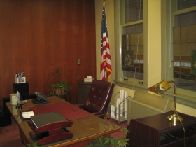 Former Council President Hines left his office in tidy condition. 
