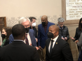 Gov. Evers Meets with Acting Mayor Cavalier Johnson and County Executive David Crowley