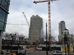 Construction of the Northwestern Mutual Tower and Commons.