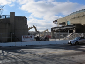 The Downtown Transit Center is being demolished.