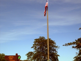 World War I Memorial Flagpole.	