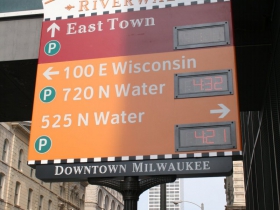 E. Michigan St. Parking Sign