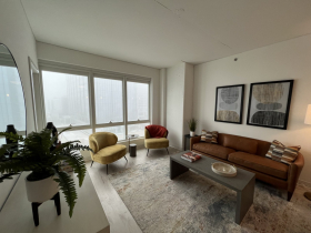 Living Room in Junior One-Bedroom Unit at The Couture