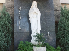 Maria outside of old St. Mary's Church