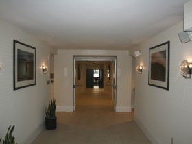 Connecting hallway to the historic section of the building.