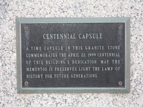 Time capsule at the Federal Courthouse