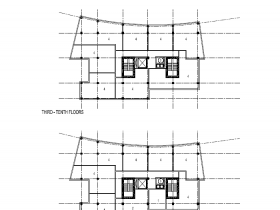 Upper floor plans for proposal by Klein Development for 1027 N. Edison St.