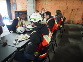 Acting Mayor Cavalier Johnson Eats Lunch With Wisconsin Center Workers