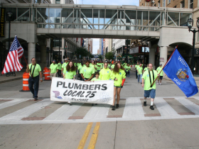 Plumbers Local 75 at 2022 Milwaukee Labor Day Parade