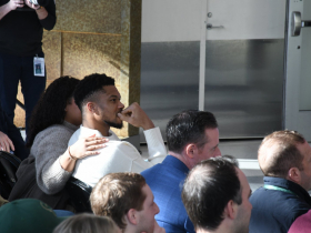 Giannis Antetokounmpo at Thank You Peter Feigin Event