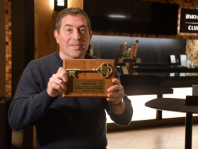 Peter Feigin With His Key to the City