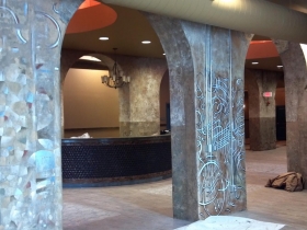 View of the front desk at The Brewhouse Inn & Suites.