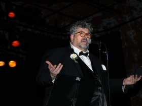 Tom Crawford, WMSE Station General Manager was the Master of Ceremony for the evening gala and concert