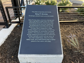 Gary Grunau Plaque at Gary P. Grunau Memorial Plaza