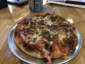 Sausage Pizza at State Street Pizza Pub