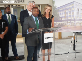 Milwaukee Mayor Cavalier Johnson at Kohl's Announcement