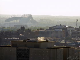 Miller Park is visible in the distance.