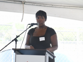 Chanda Harris at NeuVue Groundbreaking