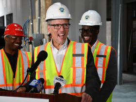 Tom Perez at Coggs Center Tour