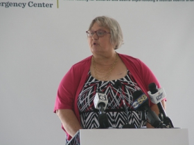 Mary Neubauer at Milwaukee County Mental Health Emergency Center Ceremony