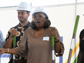 Joann Harris-Comodore at NeuVue Groundbreaking