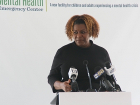 LaTonya Johnson at Milwaukee County Mental Health Emergency Center Ceremony