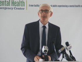 Tony Evers at Milwaukee County Mental Health Emergency Center Ceremony