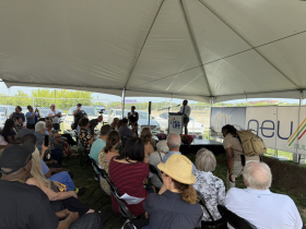 Mayor Cavalier Johnson at NeuVue Groundbreaking
