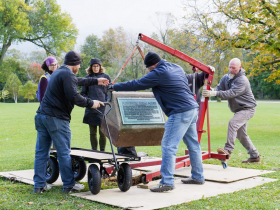 Lake Park Mound Marker Removal