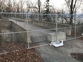 The bridge over Ravine Road was closed as of December 9th, 2016.