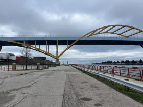 View East Toward Lakeshore State Park Access Road