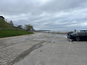 Parking Lot Along Lakeshore State Park Access Road