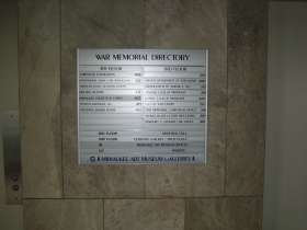 Directory at the War Memorial.